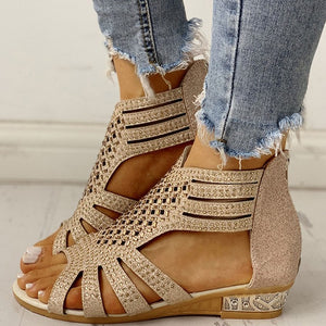 Women Shoes Sandals Summer Low Heel Shoes PU Leather Gladiator Luxury Shoes Women Designers Zapatos De Mujer E14