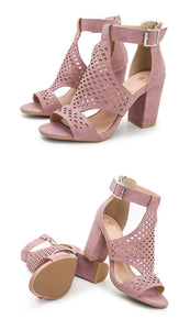 2020 Summer Women Sandals Gladiator Ankle Buckle Strap High Heels Sexy Hollow Out Breathable Peep Toe Shoes Big Size 36-43