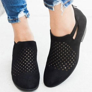 Hollow-Carved Women Sandals 2020 Summer Style Leather Sandals Comfortable  Retro Platform High Hoof Thick Heels Shoes Size 35-43
