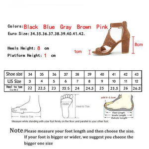 2020 Summer Women Sandals Gladiator Ankle Buckle Strap High Heels Sexy Hollow Out Breathable Peep Toe Shoes Big Size 36-43